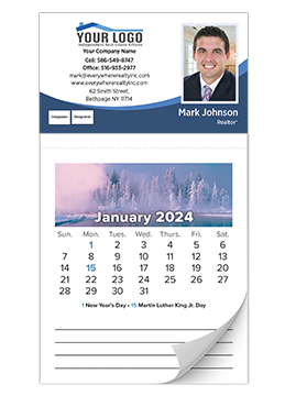 Full color real estate marketing calendars for 2024