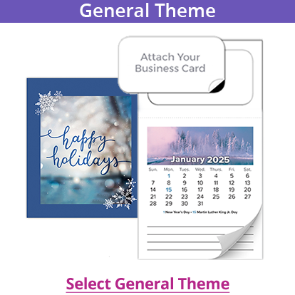 Fridge calendar magnets with seasonal tear-off pages on a 12 month calendar for 2025
