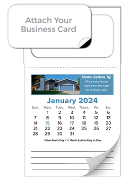 “Magnet business card calendar for do it yourself personalization and marketing
