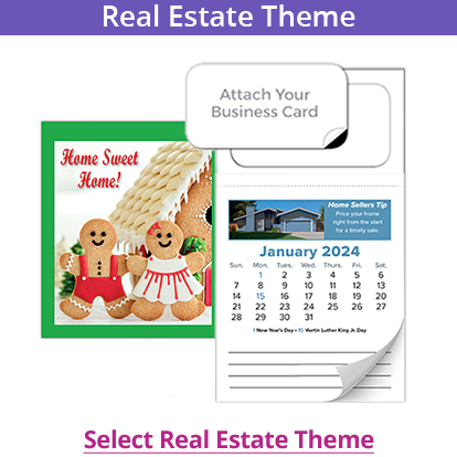  Real estate calendar magnets for refrigerator with tear-away 12-month calendar pages for 2024