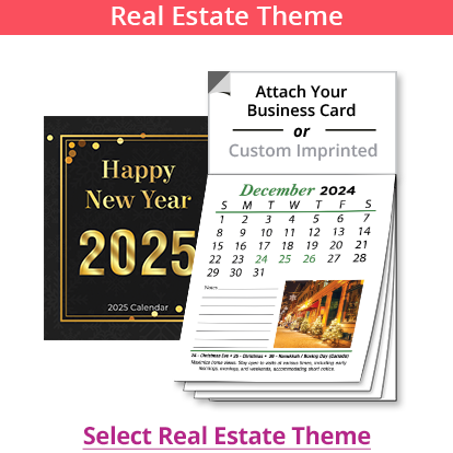 Magnetic business card calendars for realtors