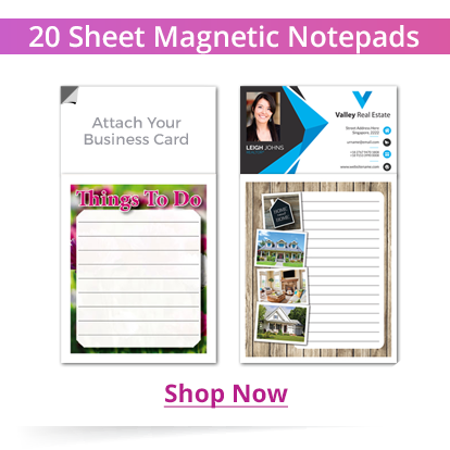 20-sheet notepad real estate promotional item