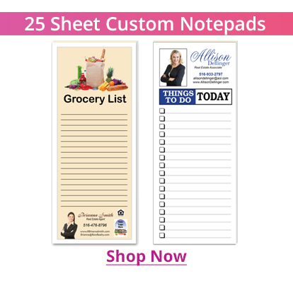 25-sheet realtor note pads