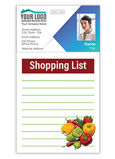 Custom imprinted magnetic notepads for realtors