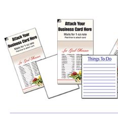 Select your favorite design for your magnetic notepad with business card -- created especially for real estate professionals