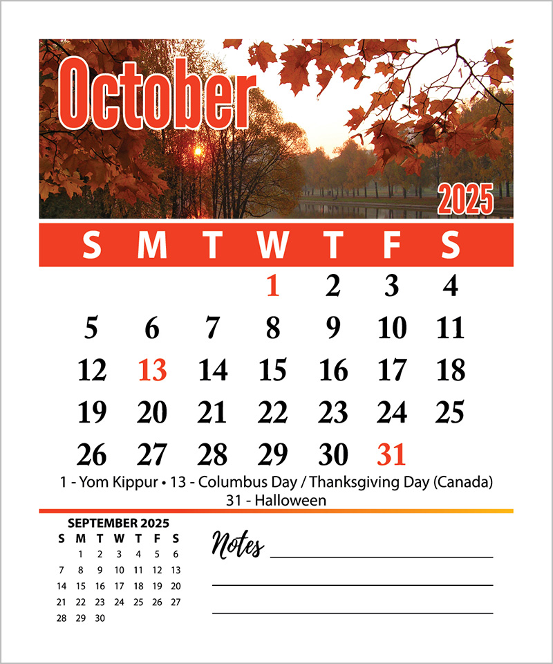 2024 General Theme 13 Month Tear off Calendars