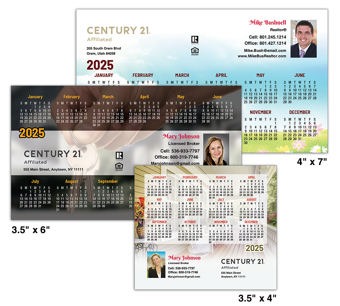 Full color custom real estate marketing calendar magnets