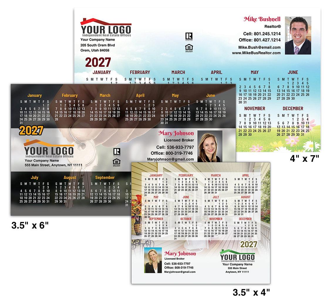 Full Color Real Estate Calendar Magnets