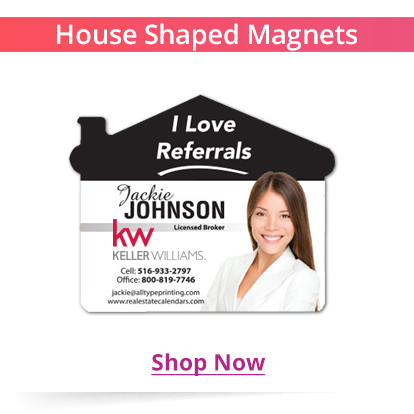 House Shaped Magnets for Real Estate Agents