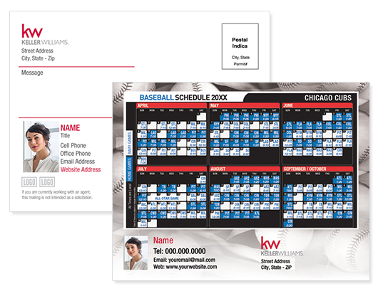 Custom-Imprinted Real Estate Baseball Postcard