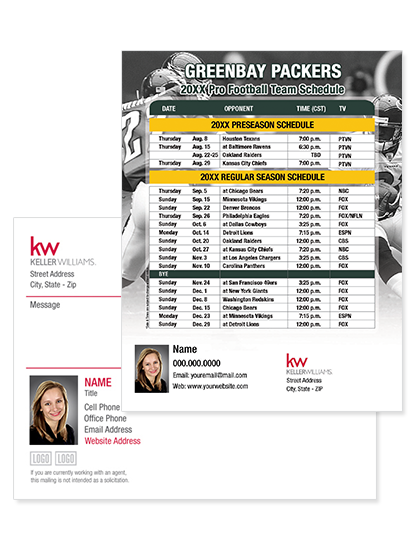 Custom-Imprinted Real Estate Football Postcard