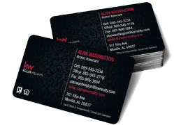 Keller Williams Rounded-Corner Real Estate Business Cards