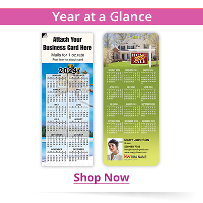 Year at a Glance Calendar Reference Promotional Item for Real Estate Agents