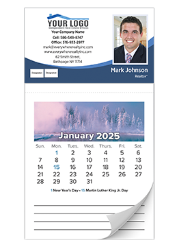 Full color real estate marketing calendars for 2025