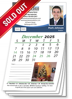 Real estate magnetic calendars 2026 for refrigerator calendar magnets
