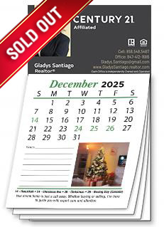 Real estate magnetic calendars 2026 for refrigerator calendar magnets