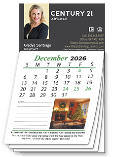 Real estate magnetic calendars 2027 for refrigerator calendar magnets