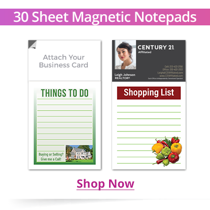 30-sheet notepad real estate promotional item