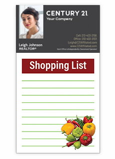 Custom imprinted magnetic notepads for realtors