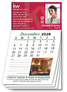 Real estate magnetic calendars 2027 for refrigerator calendar magnets