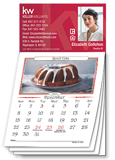 Recipe realestate calendar promotional item for buyers agent realtors